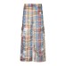Letter Embroidery Plaid Long Pants