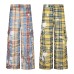 Letter Embroidery Plaid Long Pants
