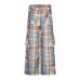 Letter Embroidery Plaid Long Pants