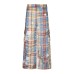 Letter Embroidery Plaid Long Pants