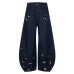 Graffiti Small Flower Flare Jeans Long Pants