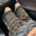 Jacquard casual mid length sports cropped pants