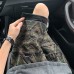 Jacquard casual mid length sports cropped pants