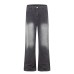 Retro gradient jeans men's wide leg loose straight leg floor length pants