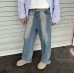 Retro gradient jeans men's wide leg loose straight leg floor length pants