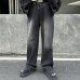 Retro gradient jeans men's wide leg loose straight leg floor length pants