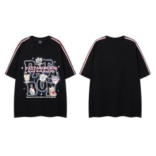 Short Sleeve T-Shirt for Men and Women, Summer Loose Round Neck Couple Top