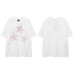 Short Sleeve Round Neck Half-Sleeve Men's Splatter Paint Print Couple T-Shirt
