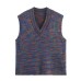 Style Women's Fashion Casual Sleeveless V-neck Short Knit Top