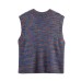 Style Women's Fashion Casual Sleeveless V-neck Short Knit Top