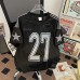 Graffiti printed loose quick drying breathable V-neck jersey