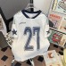 Graffiti printed loose quick drying breathable V-neck jersey