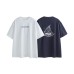 Sailing print men's and women's loose short sleeves