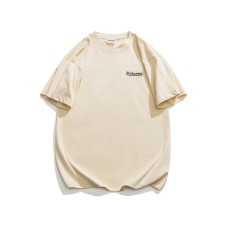 Foam letter printed men's and women's loose short sleeves