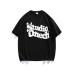 Foam Fun Letter Printed Men's and Women's Loose Short Sleeves