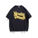 Foam Fun Letter Printed Men's and Women's Loose Short Sleeves