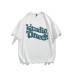 Foam Fun Letter Printed Men's and Women's Loose Short Sleeves