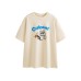 Cartoon print design for men's and women's loose short sleeves Cartoon print design for men's and women's loose short sleeves