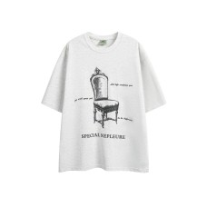 Pattern print design for men's and women's loose short sleeves