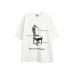 Pattern print design for men's and women's loose short sleeves
