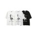 Pattern print design for men's and women's loose short sleeves
