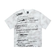 Tie dye hand-painted letter print design for loose short sleeves