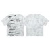 Tie dye hand-painted letter print design for loose short sleeves