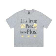 Color blocking patch printed men's and women's loose short sleeves