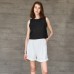 Linen Vest Front and Back Wearable Crop Top Design Sense Women's Sleeveless Loose Waistcoat