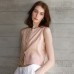 Linen Vest Front and Back Wearable Crop Top Design Sense Women's Sleeveless Loose Waistcoat