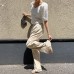 Cotton Linen High-Waist Drawstring Elastic Waist Casual Pants Women Loose Ankle-Length Trousers Summer New Breathable Slimming Straight Leg Pants