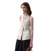 Elegant Retro V-Neck Halter Strapless Top Women Tencel Linen Large Backless Tie Sleeveless Blouse Linen Sexy Camisole Summer