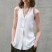 Elegant Retro V-Neck Halter Strapless Top Women Tencel Linen Large Backless Tie Sleeveless Blouse Linen Sexy Camisole Summer