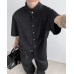 Summer dark colored top in a casual neutral style