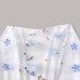 Strapless fishbone embroidered butterfly top