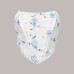 Strapless fishbone embroidered butterfly top