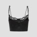 Lace sexy contrasting butterfly bow fishbone small suspender