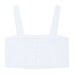 Style Pure Linen Sleeveless Tank Top Women's Summer Simple Large Pure Color Top Back Opening Button Belly-Baring Square Neck Strap