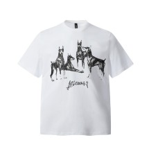 Vintage Doberman Inu Vintage Printed Short Sleeves