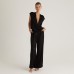 Elegant Solid Color Satin Drawstring Comfortable Casual Set for Women