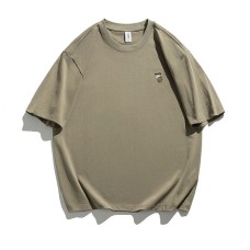 Fun Embroidery Loose Small Collar Short Sleeve T