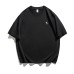 Fun Embroidery Loose Small Collar Short Sleeve T