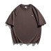 Fun Embroidery Loose Small Collar Short Sleeve T