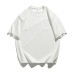 Structural splicing solid color loose small collar short sleeved T