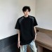 Printed handmade nail bead short sleeved silhouette half sleeved top