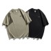 Color blocking splicing label design for loose casual short sleeves