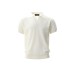 Striped texture lapel short sleeved men Striped texture lapel short sleeved men