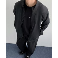 Grey stand up collar sunscreen jacket for men summer outdoor Grey stand up collar sunscreen jacket for men summer outdoor