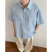 Retro neutral short sleeved casual loose shirt jacket