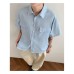 Retro neutral short sleeved casual loose shirt jacket